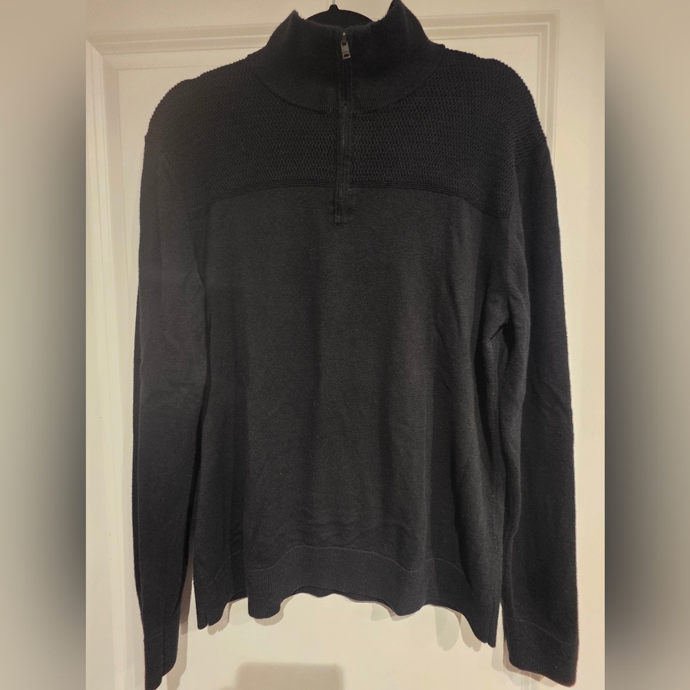 Mens Banana Republic Factory Premium Luxe Yarn Half Zip, Like New, Medium
